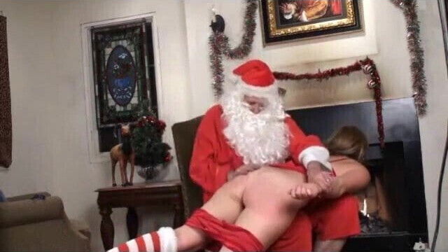 Slapped Santa Claus's back