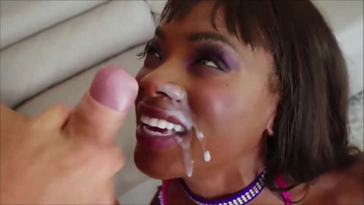 Ebonies taking facial cumshots Compilation