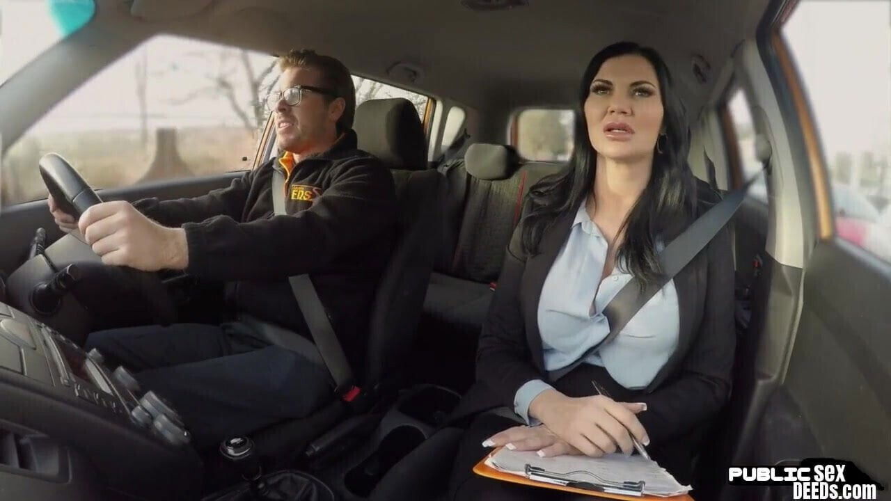 Real driving instructor publicly fucked