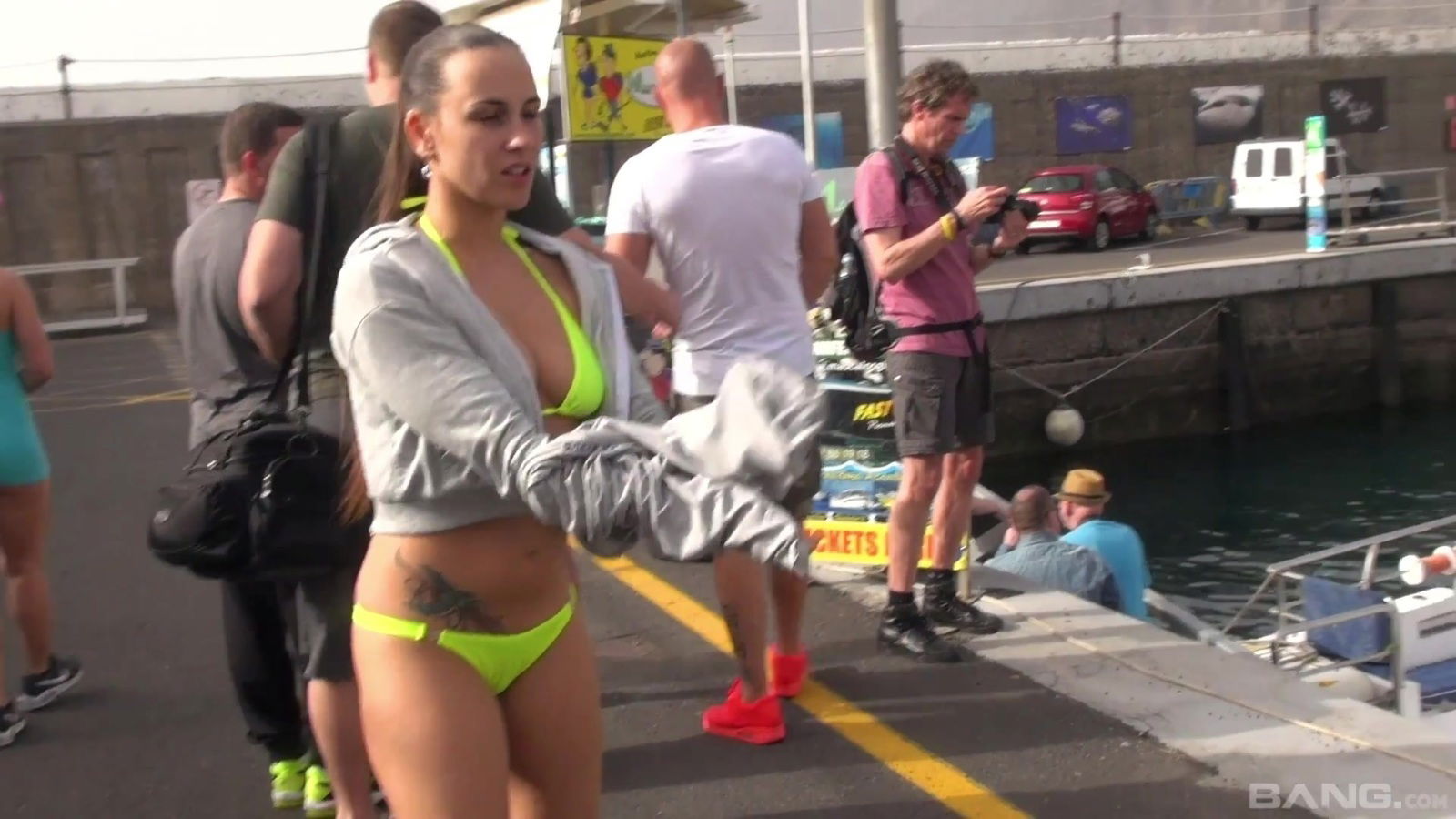 Wild group boat between horny sluts