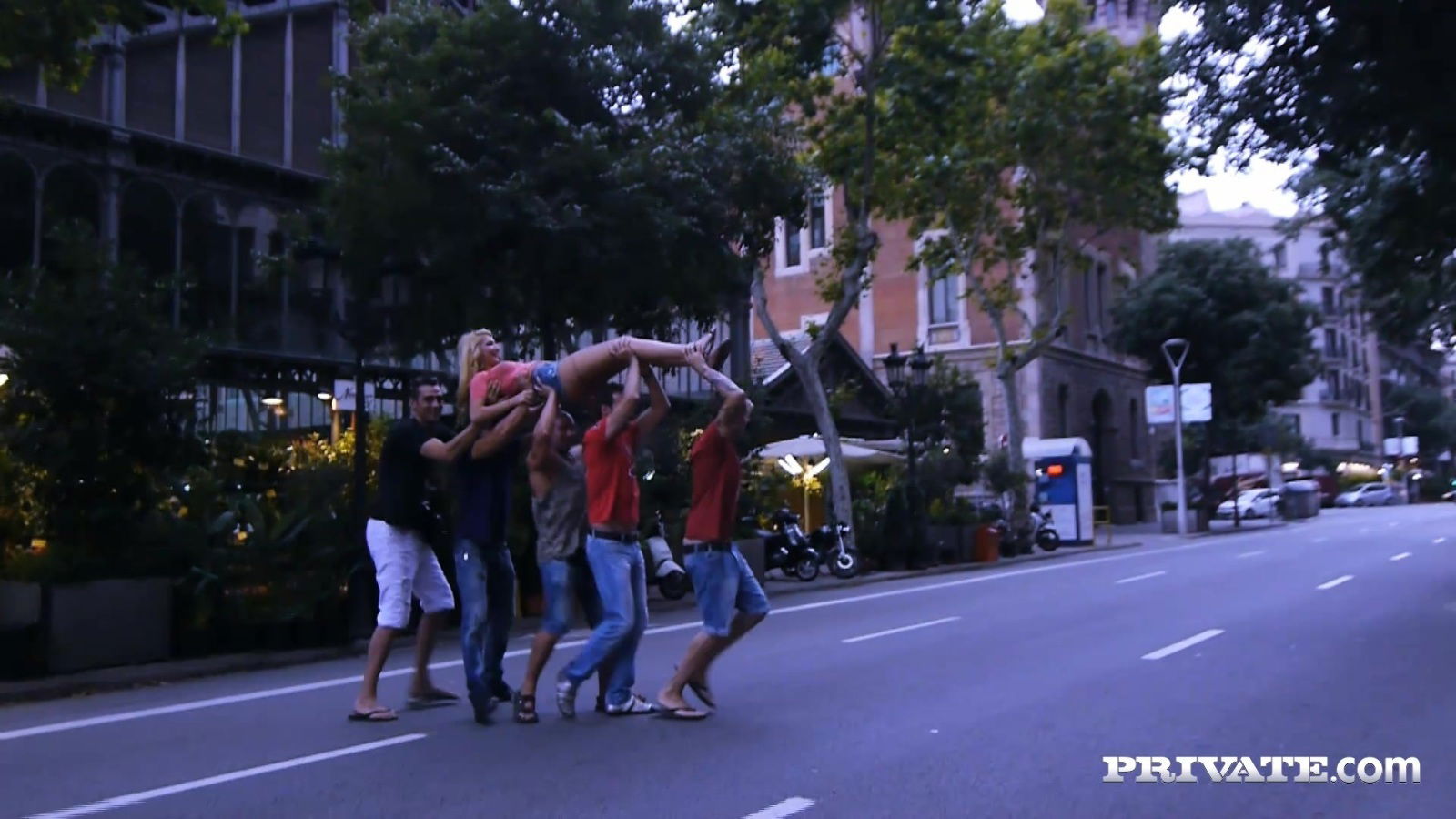 Double penetration gangbang with slutty blondie Nikky