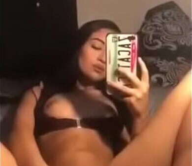 Girl makes video fingering Herself mirror