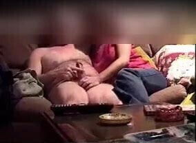 Holding wife while jack off, CFNM