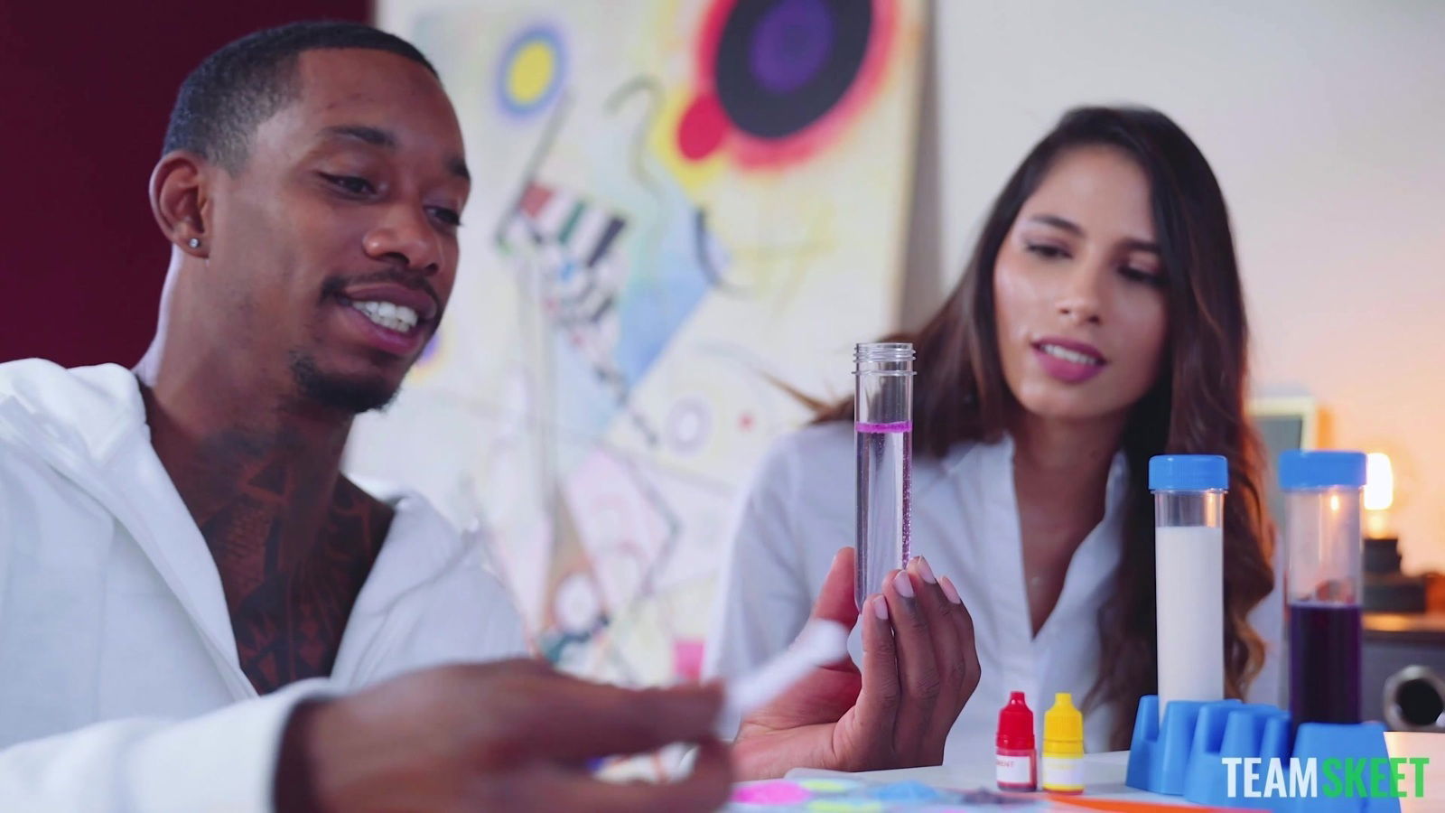 with side science with captivating schoolgirl Nicols