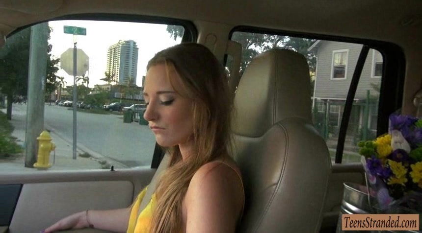 Busty amateur stranded teen Sam Summers fucked in the car