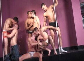 Crazy male pornstars Manuel Lozano, Tommy Lima and Oscar Blanco in exotic tattoos, latins homosexual porn clip