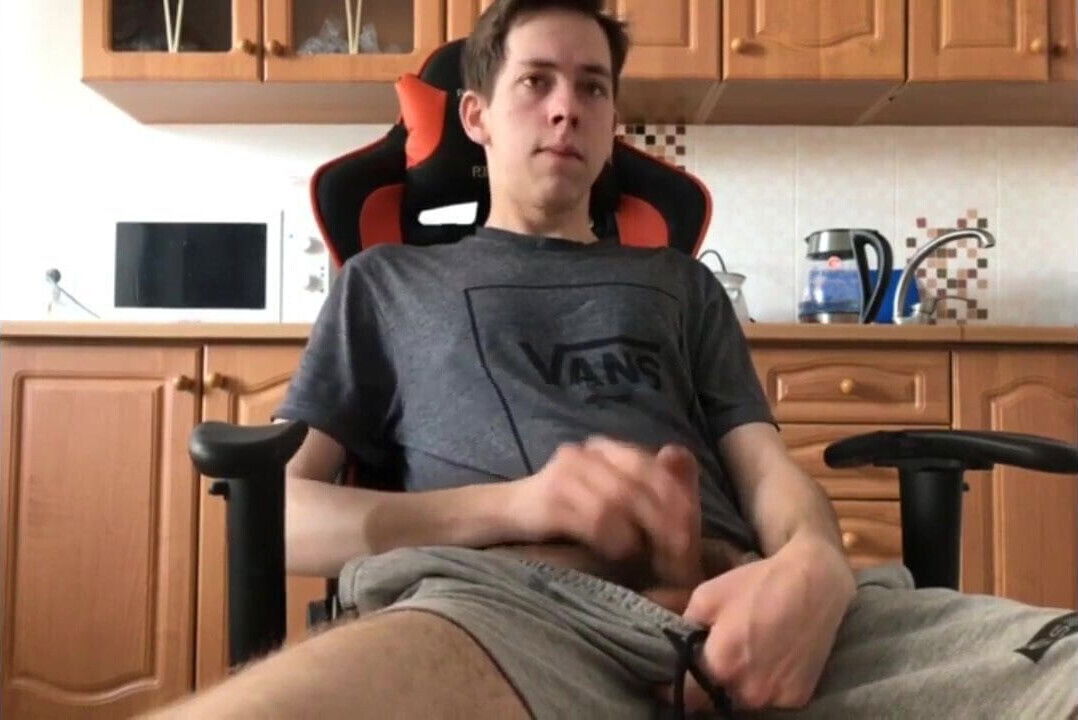 wanking cumming kitchen