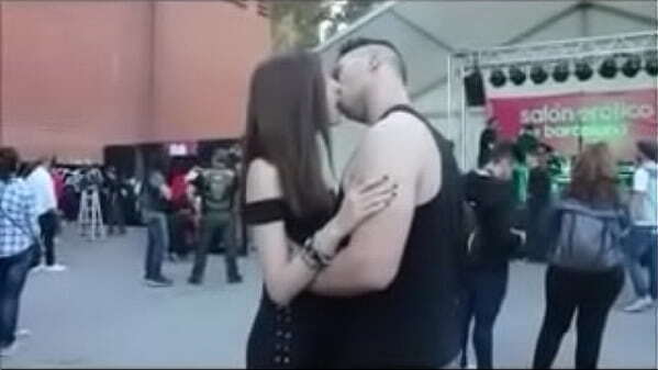 Sheri Taliani with Teen Model Deep Kissing