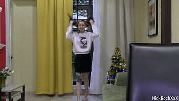 neighbor from with glasses came visit