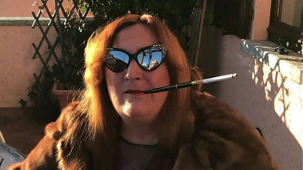 Augusta- fetish slut wife smoker with holder