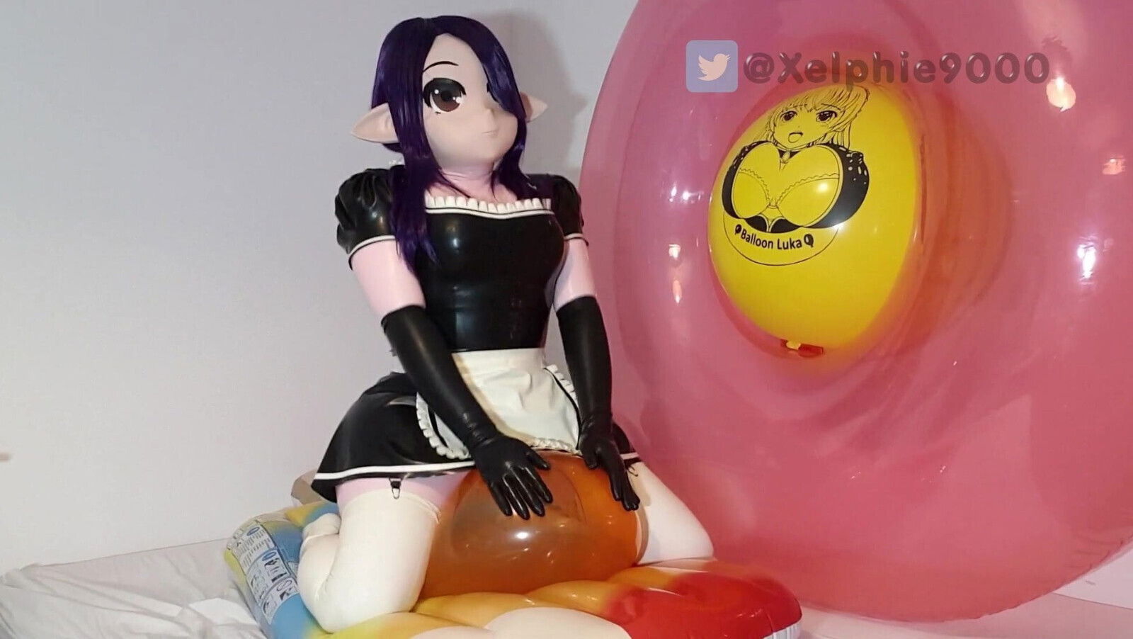 Rubber Maid Xelphie Rides Lewd Balloon