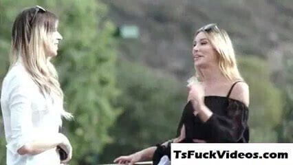 huge trans milf seduces friend good