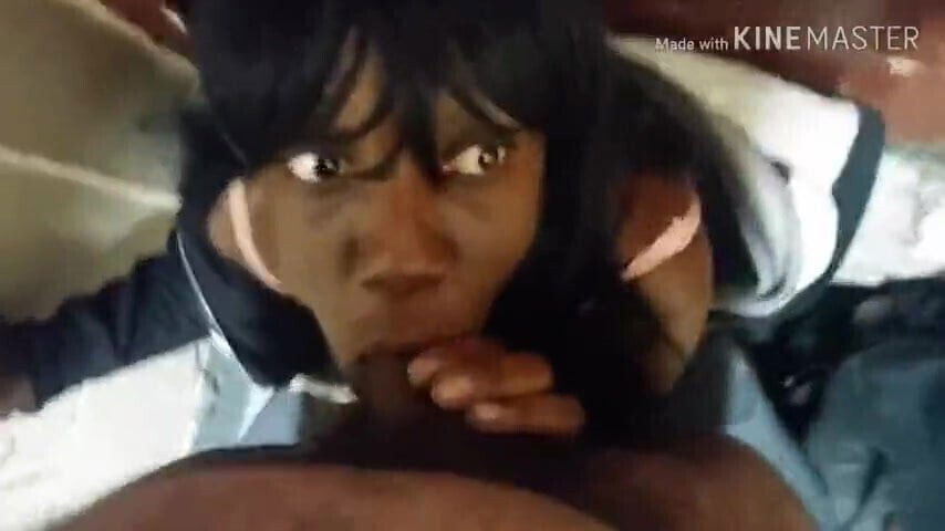 Roach faced bitch sucks dick real good