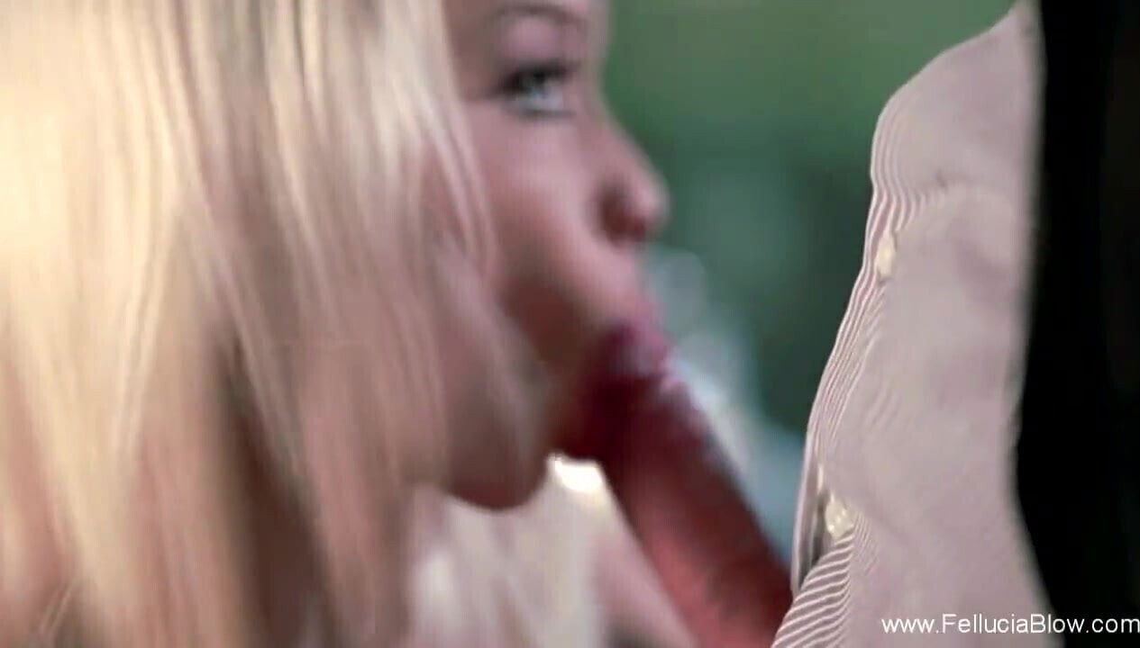 Sexy Blonde Plays Skin Flute, Blow Session