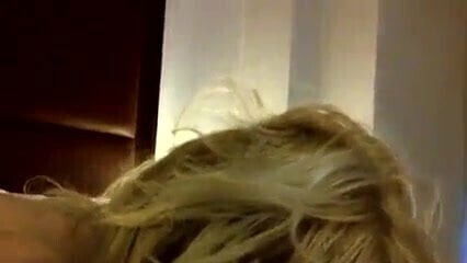 Blonde girl sucks brown