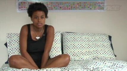 Busty black girl poses photos