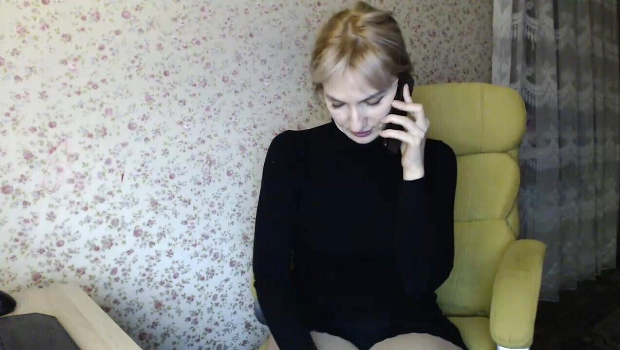 slender woman shows intimate places