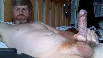 Handsome ginger jerking off.