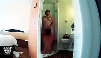 Follando ducha hotel para disfrutar poco vacaciones
