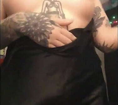 goth tattoo Shelby showing amazing