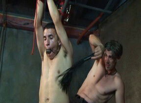 Amazing male pornstars Gold Mark Galfione incredible bondage, spanking homo movie