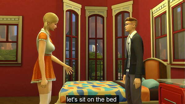 Blonde Teen School girl Invites Colleague House Study School Exam