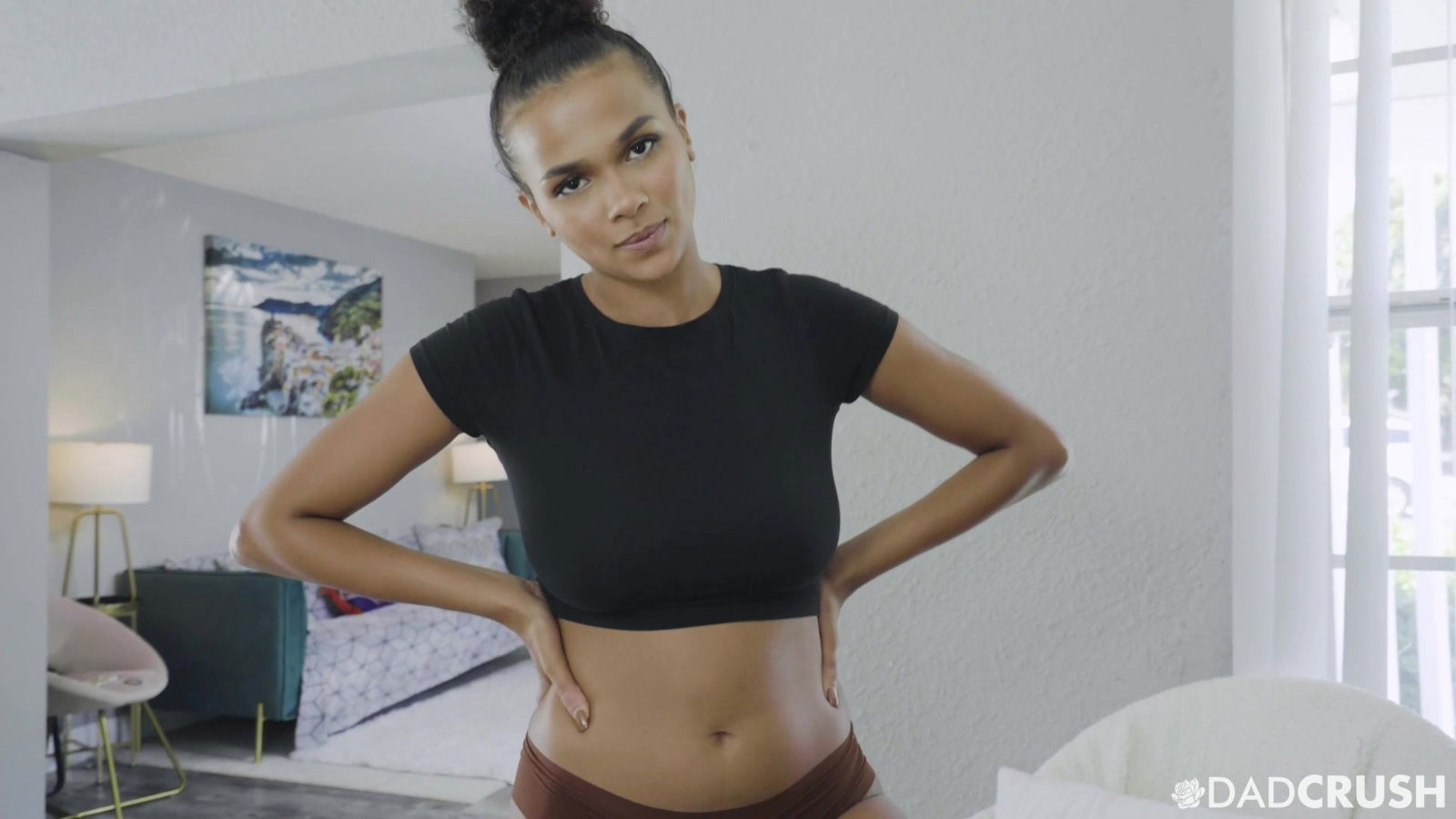 video ebony model Alina getting fucked white dick