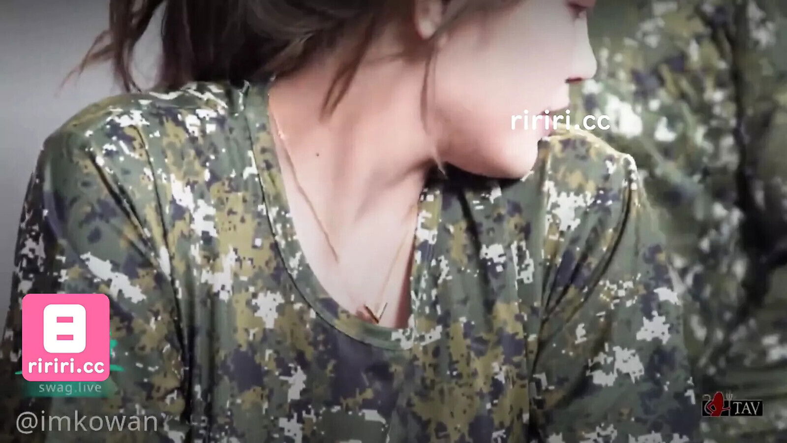 Sexy army girl with before leaving island