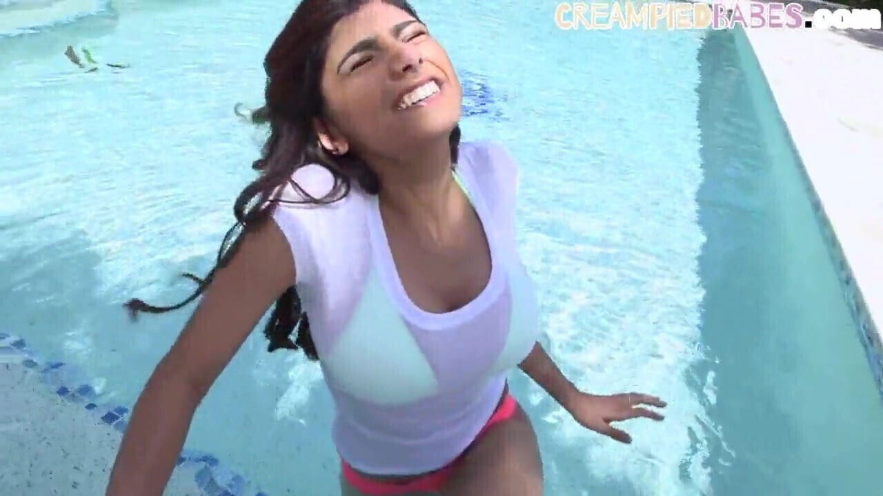 Publicly creampied fucked next pool