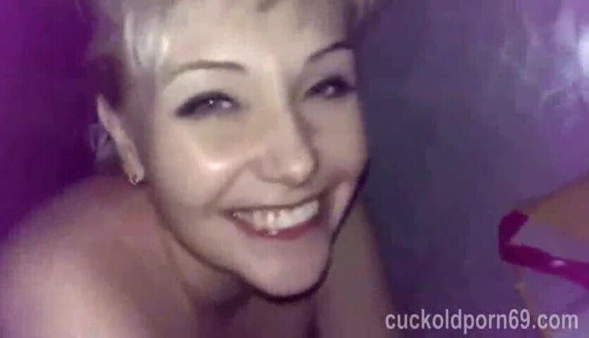 Wife orgasm with black bull while husband watches