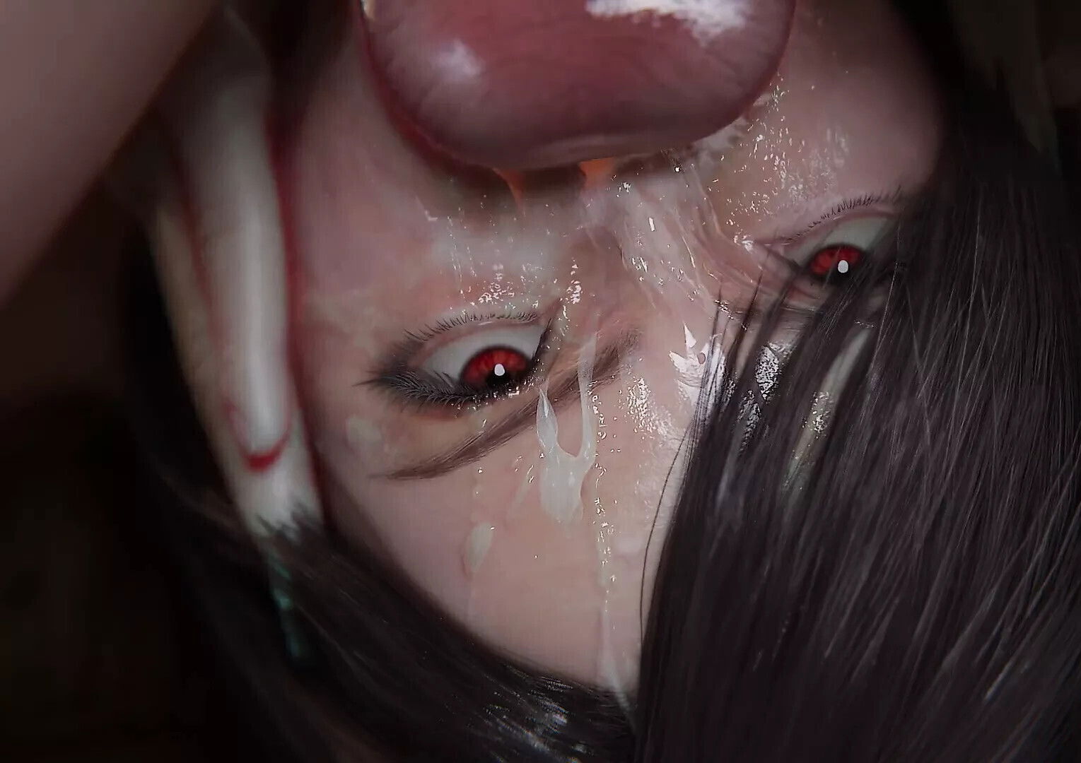 Tifa Lockhart Original Dress Sloppy Blowjob Facial