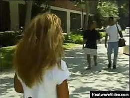 Pretty teen gets fucked different guys afternoon