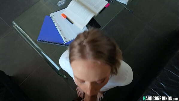 brunette banged sofa