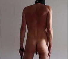 self punishment whipping and caning my ass and back