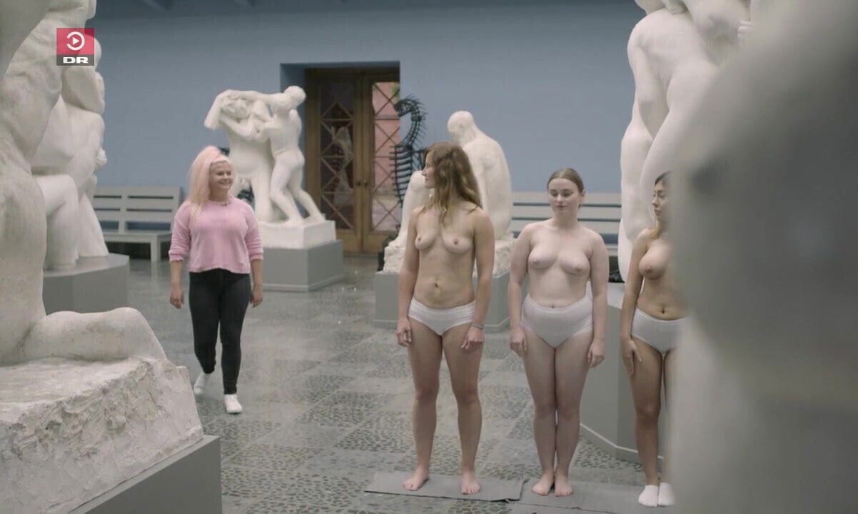 Norwegian host Line touches poses