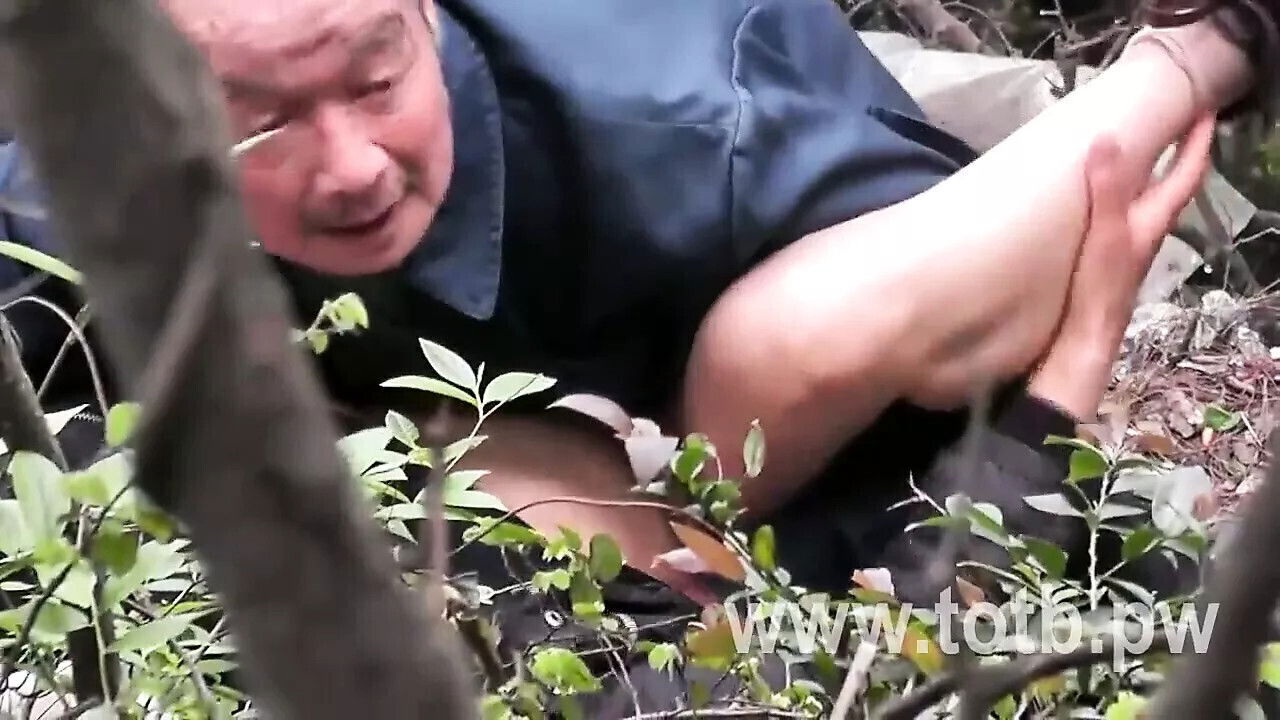 grandpa with woman forest