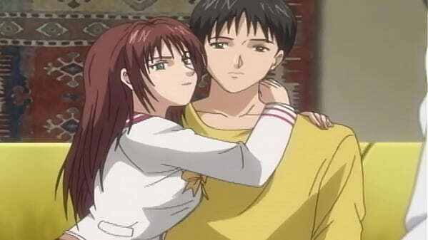 Hentai stud fucks busty teacher with girlfriend watching Uncensored Scene