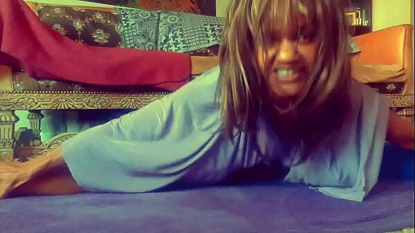 Ginger MoistHer Thumbs Mine milf stretching inner thighs, with ripped shirt