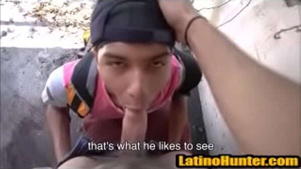 Straight Teen Hairy Latino Trade blowjobs outdoors- Latinohunter.com