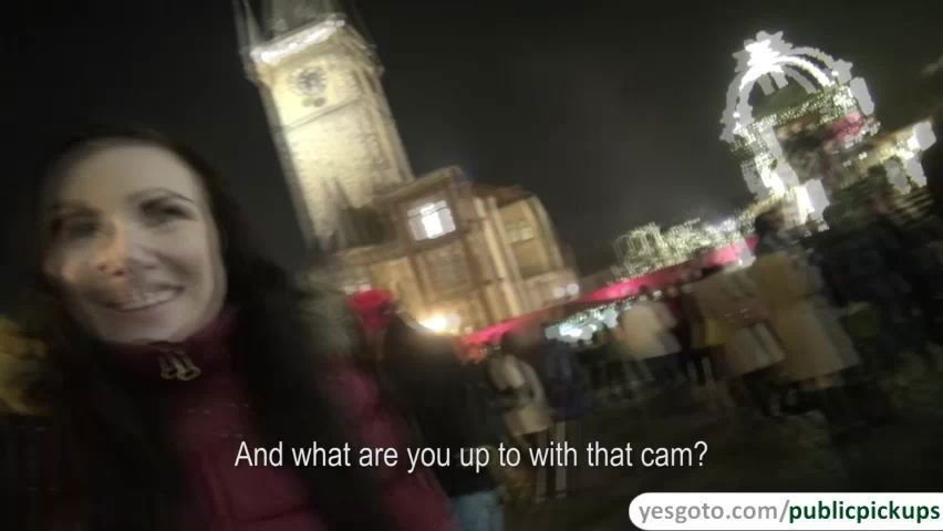 Jess gets picked up in public and fucked on Christmas day for cash