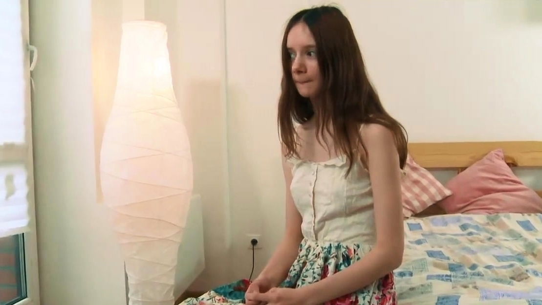 Delicate virgin Kishalak stripping slowly