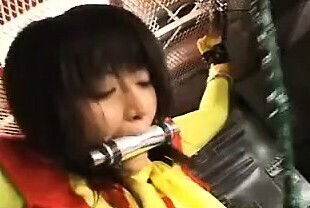 Sexy heroine tied tortured alien captor