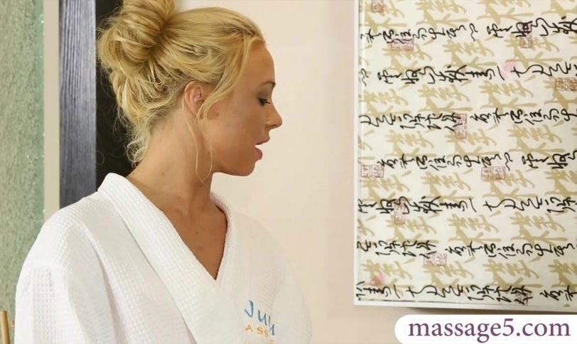 Two blondes gave erotic nuru massage and shared on a cock