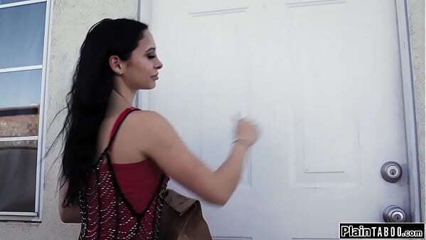 Nerdy girl licking former college