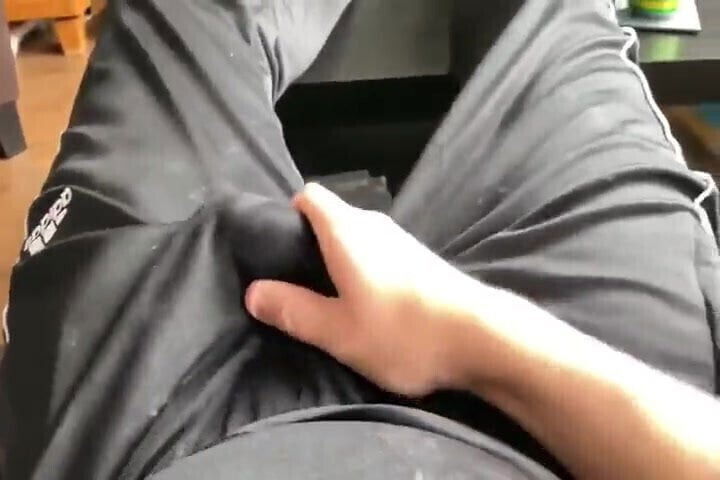 Chilling stained trackies adding another load