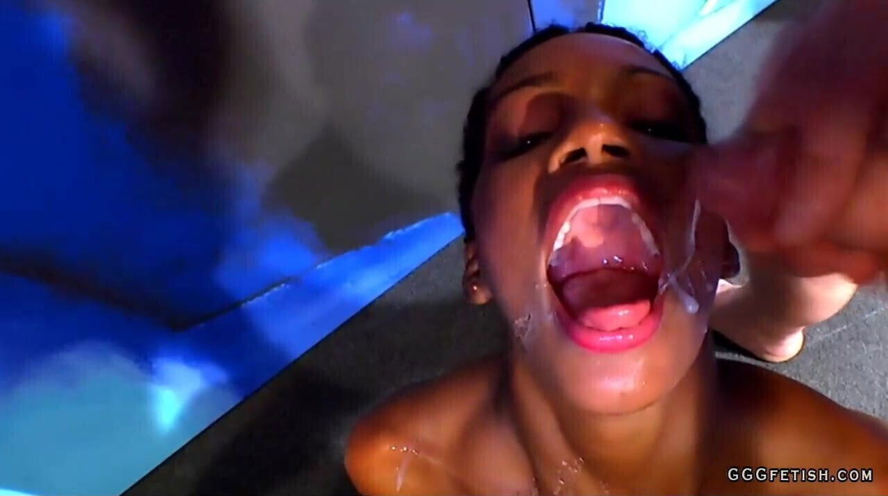 Bukkake facials skinny ebony Zara