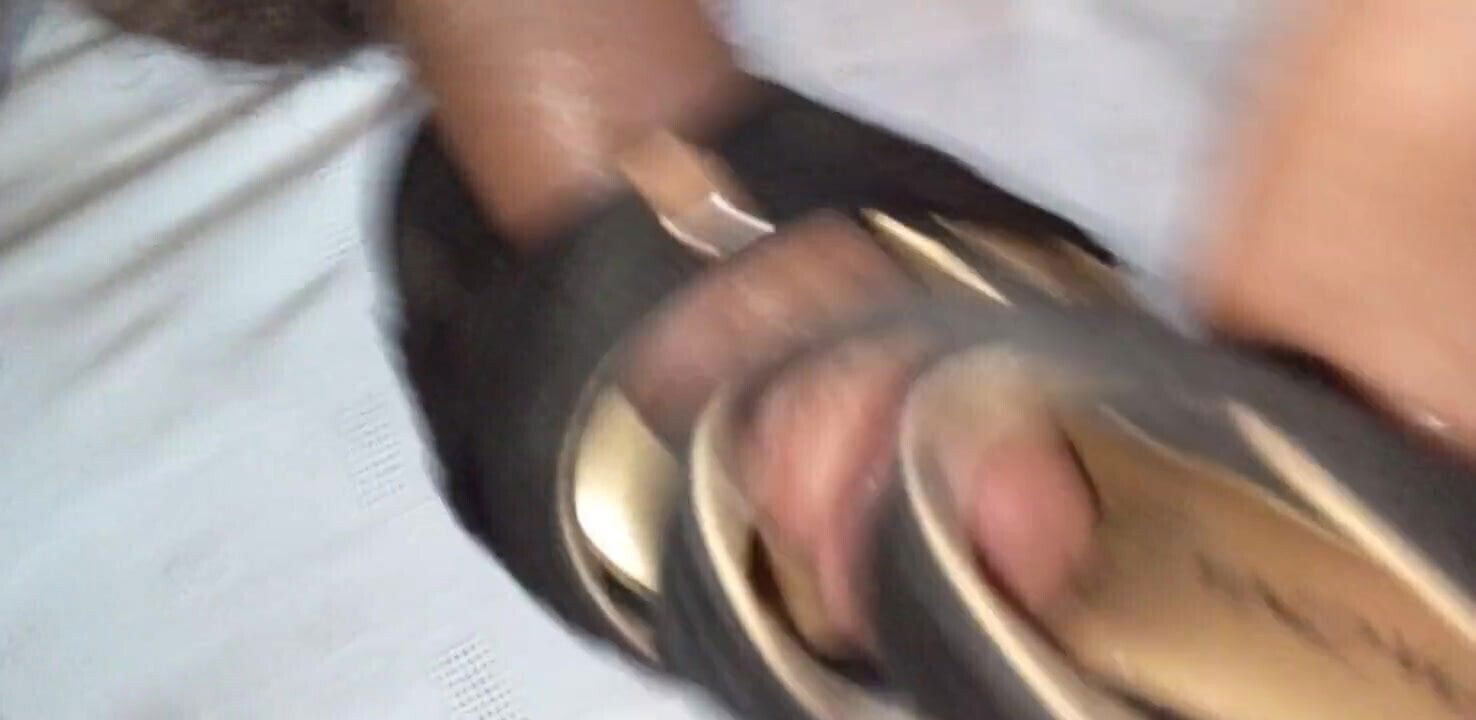 Fucking sandals heels shoejob