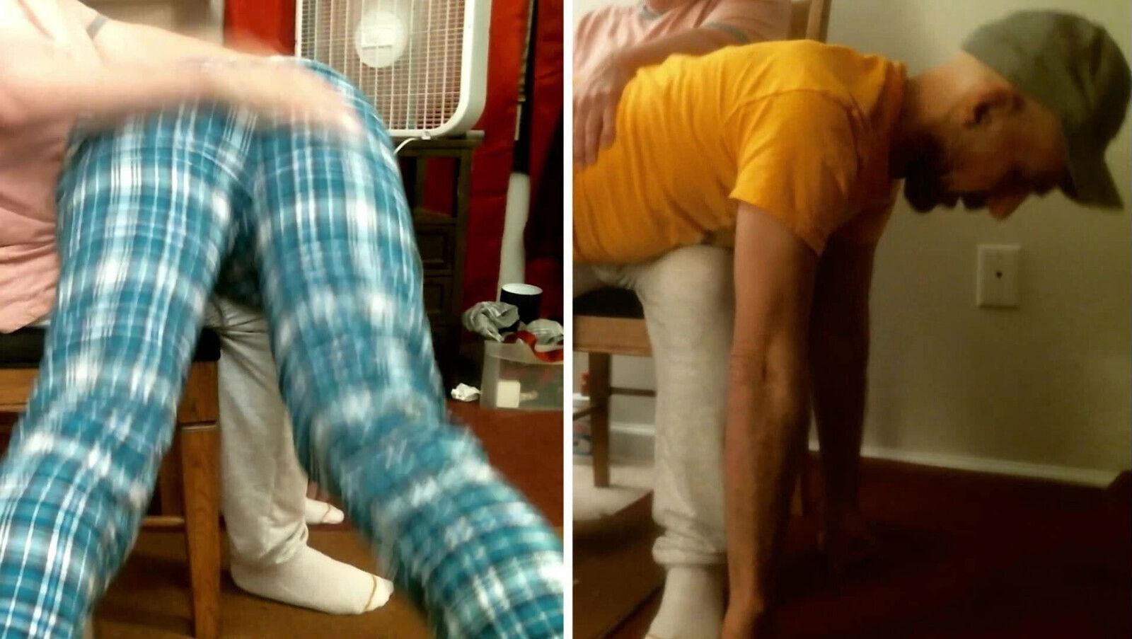 spanked pajama bottoms