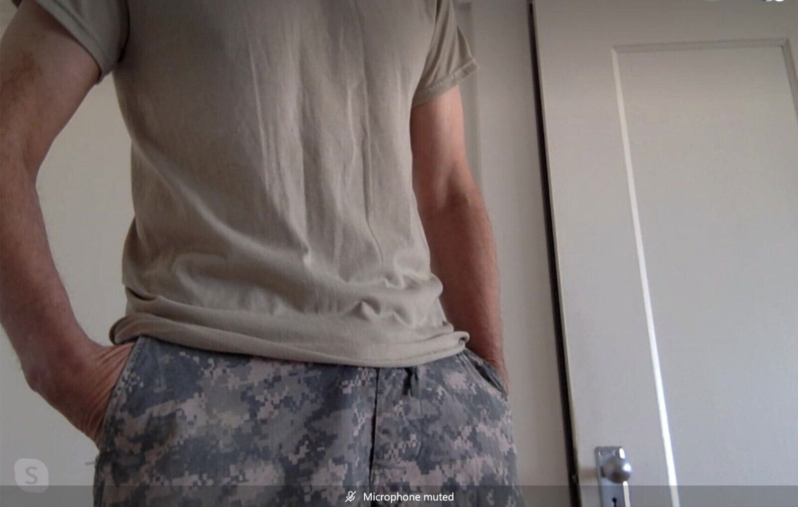 Soldier strips cums hard