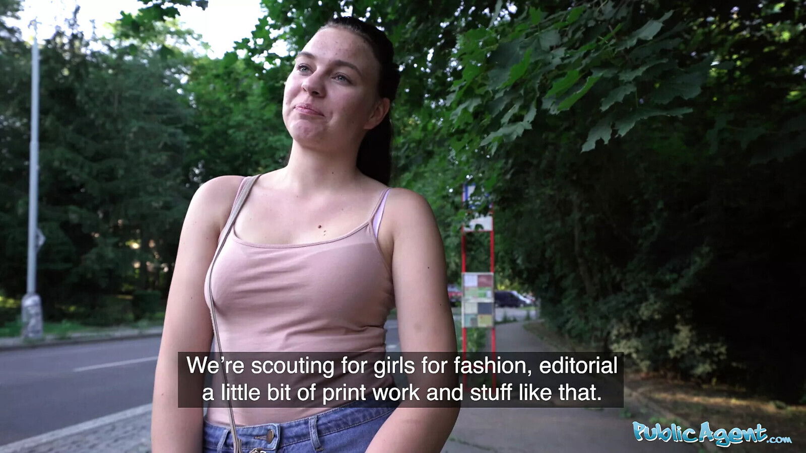 Public Agent Kiara Flow shows sexy long legs fucks